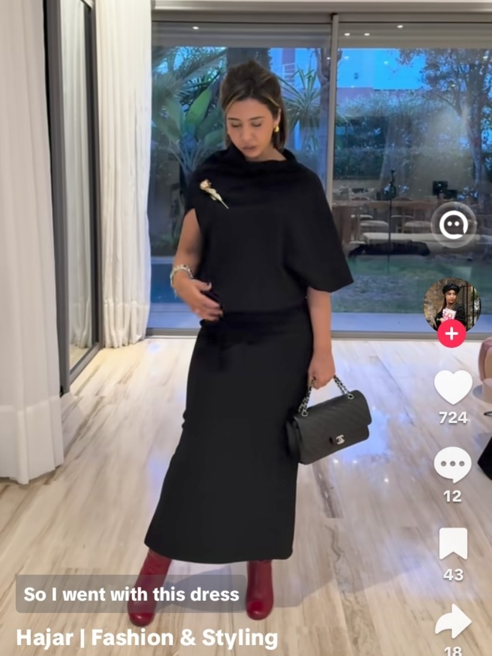 Zara Black Maxi Dress with Capelet Detail